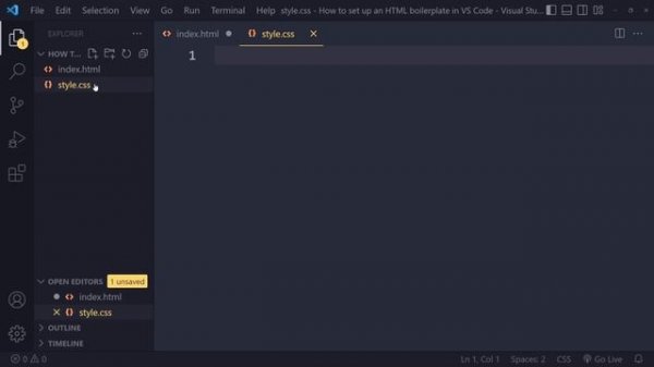 How to Set Up an HTML Boilerplate in VS Code