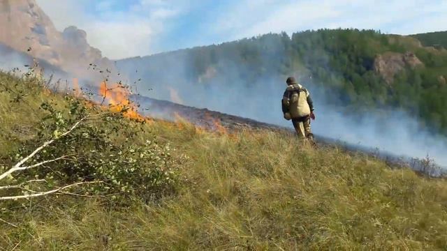 Торгашинский хребет, пожар 12.08.2017 смотреть онлайн