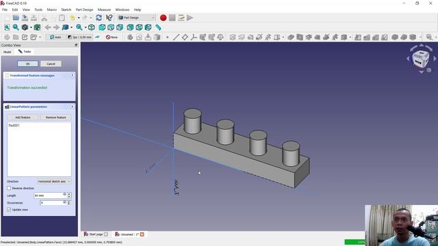 FreeCAD How To Array Features And Body смотреть онлайн
