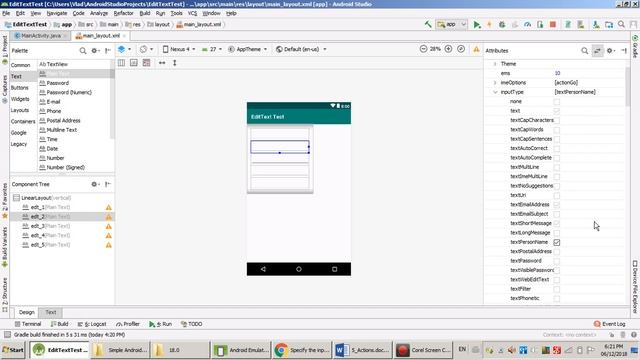 19. Простые Android приложения - EditText основы смотреть онлайн