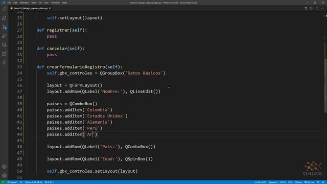 Python Curso V2: 551 2/2 Ventana Tipo Diálogo (QDialog) Formulario de Registro de Datos смотреть онлайн