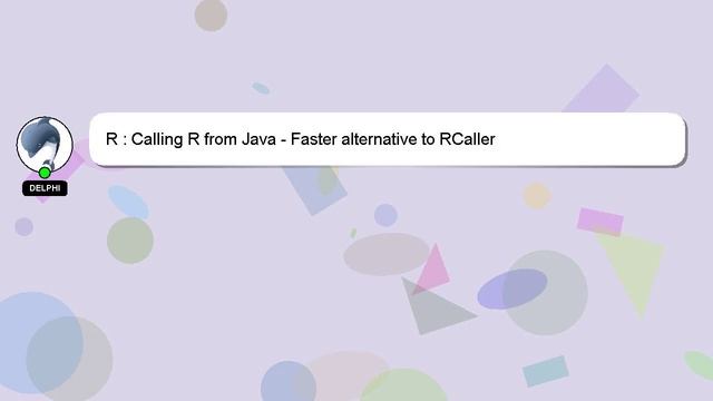 R : Calling R from Java - Faster alternative to RCaller смотреть онлайн