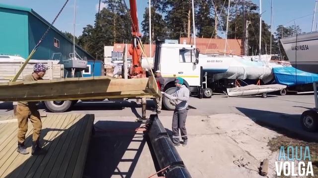 Понтон с настилом /разгрузка понтона / сборный понтон смотреть онлайн