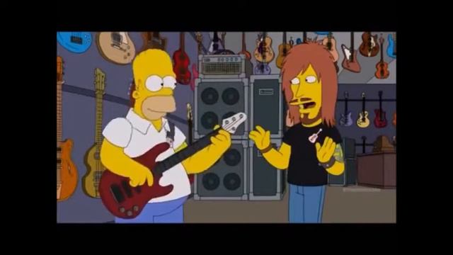 Homer Simpson plays bass. Гомер Симпсон и бас-гитара смотреть онлайн