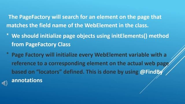 What is Page Factory and use of initElements
. -Selenium Webdriver смотреть онлайн