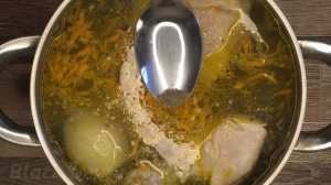 Chicken soup with ptitim