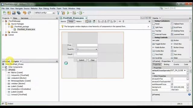 Java Swing Tutorial JTextField Usage Using Netbeans IDE смотреть онлайн