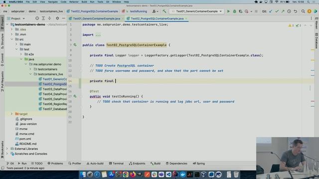 Testcontainers avec Spring Boot, PostgreSQL et PostGIS : Live Coding ! (Sébastien Prunier) смотреть онлайн