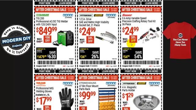 Harbor Freight End of Year Clearance Sale Over 150 New Tool Deals смотреть онлайн