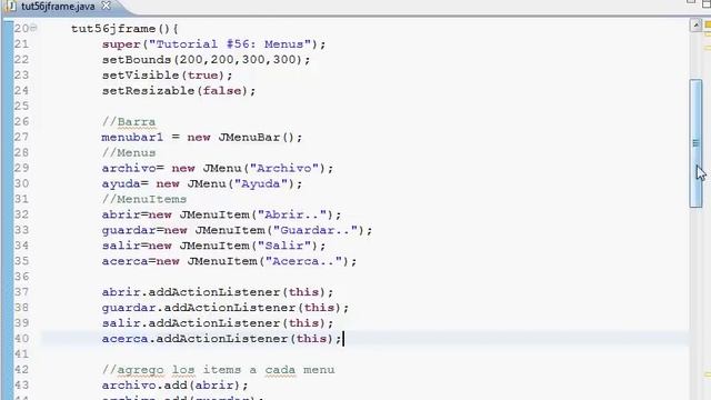Tutorial Java 57: Eventos Menu смотреть онлайн
