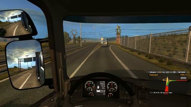 Euro Truck Simulator 2 ч3 -Вечерний маршрут! смотреть онлайн