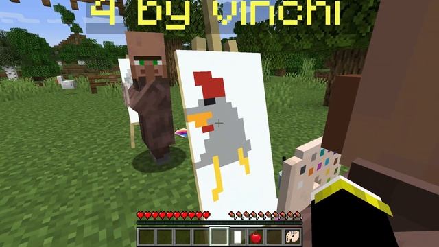 КАК НАУЧИТЬ ?! ЖИТЕЛЯ КРАСИВО РИСОВАТЬ В МАЙНКРАФТ | VINCHI Minecraft
