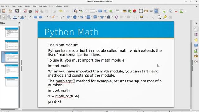 How to use math in Python смотреть онлайн