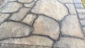 Дорожка из бетона под камень , спустя год