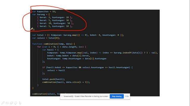 1/0 Knapsack dengan Exhaustive Search Brute Force смотреть онлайн