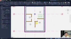 План дома в AutoCAD. Часть 6. Построение плана 2 этажа.