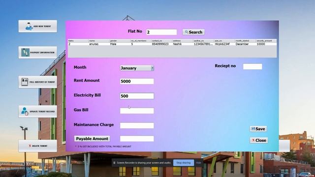 House rent management system || Landlord Tenent Management System in Java смотреть онлайн