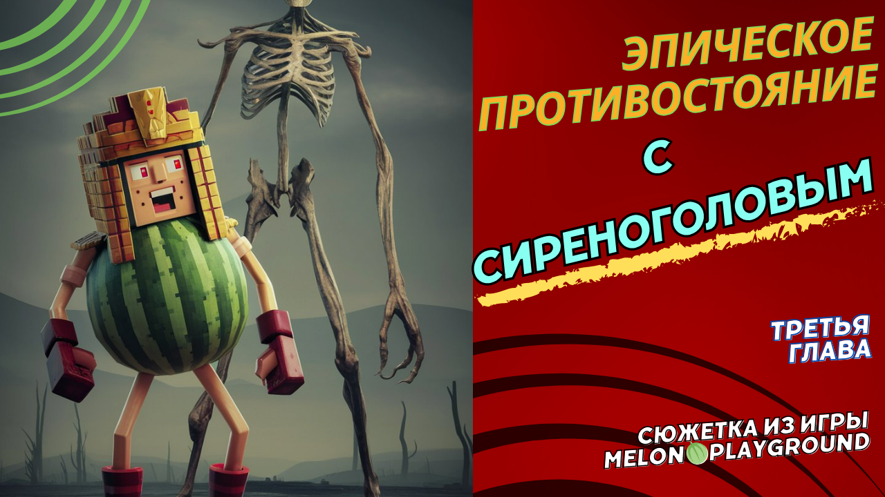 Эпическое противостояние с Сиреноголовым - Третья Глава Melon Playground смотреть онлайн