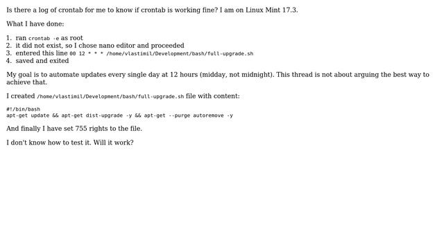 How do I know if crontab is working fine? смотреть онлайн