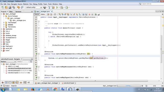 Keylogger in JAVA (part 1) | The Easy Coding смотреть онлайн