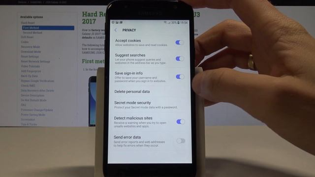 How to Clear Browser Settings on SAMSUNG Galaxy J3 (2016) - Reset Browser Settings смотреть онлайн
