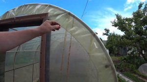Теплица с полипропиленовых труб и как я закрепил пленку!