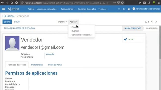 Facturación electrónica - Configurar el API en ODOO смотреть онлайн