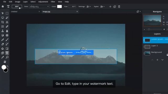 How to Create Watermark in Pixlr E смотреть онлайн
