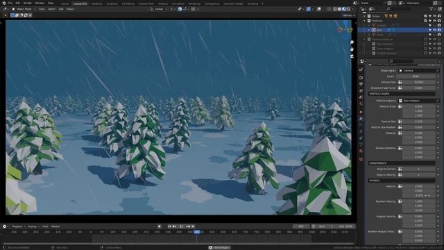 Camera Space Particles, Blender, Geometry nodes смотреть онлайн