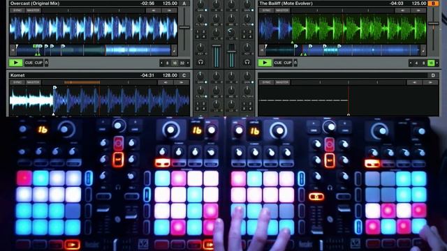 2x Hercules P32 DJ Own Traktor Mapping 3-Deck Mix