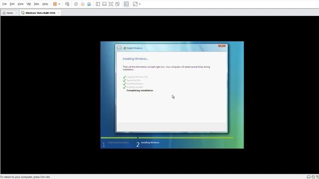 Installing Windows VIsta Build 5456 and enabling Aero! смотреть онлайн