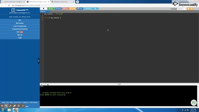 Python Tutorial 1 ( variables ) смотреть онлайн