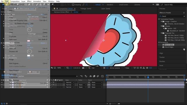 How to Create A Sticker Peeling Effect in After Effects смотреть онлайн