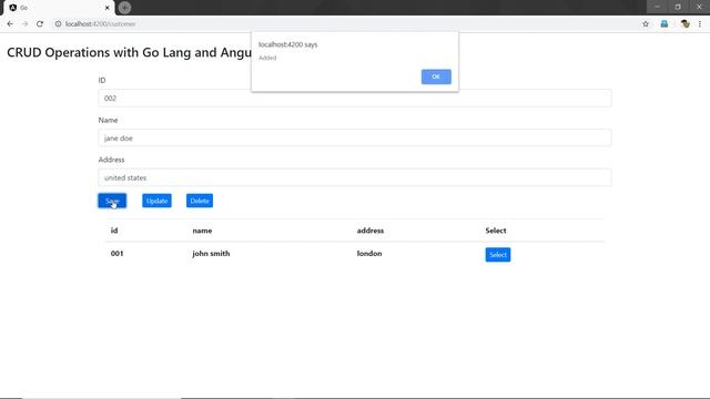 Simple CRUD in Golang + Angular смотреть онлайн