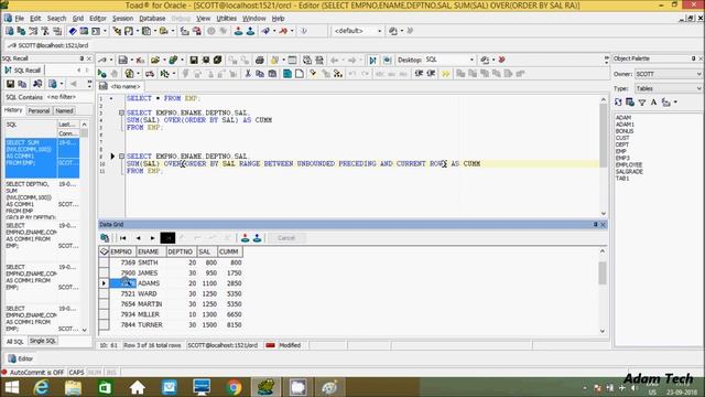 Cumulative Sum Calculation in Oracle Database смотреть онлайн