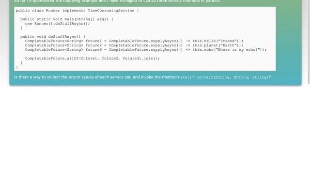 Java 8 - Call methods async in parallel and combine their results смотреть онлайн