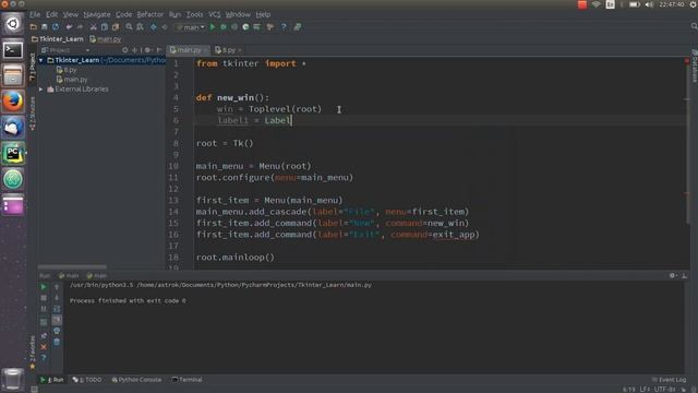 Библиотека Tkinter - 10 - Выпадающее меню смотреть онлайн