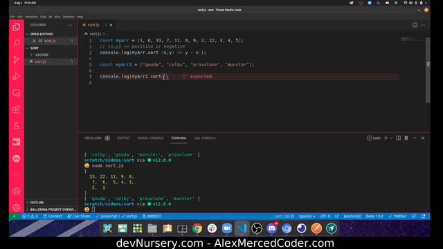 AM Coder - Masterclass on Javascript Array Sort смотреть онлайн