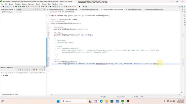 Junit Testing with Mockito Part 2 in Tamil | SpringBoot | Java | DinaTehcy смотреть онлайн