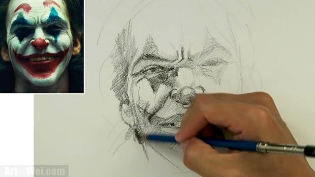 Drawing The Joker - Joaquin Phoenix