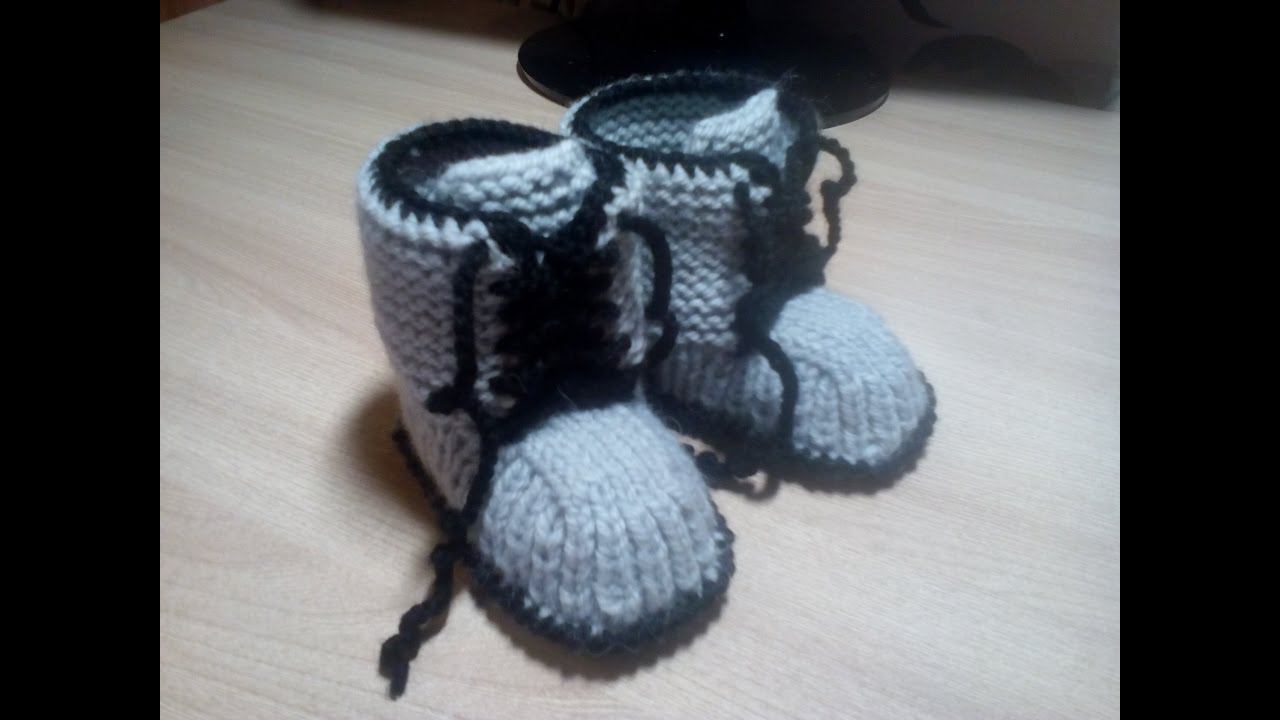 Пинетки спицами. Мастер-класс. смотреть онлайн