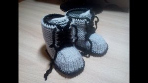 Пинетки спицами. Мастер-класс.