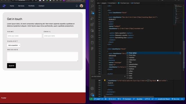 Build a Contact Form with react Bootstrap EmailJS Vite and Tailwind CSS for your portfolio and more смотреть онлайн