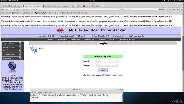 1. Discovering SQL Injections In POST смотреть онлайн