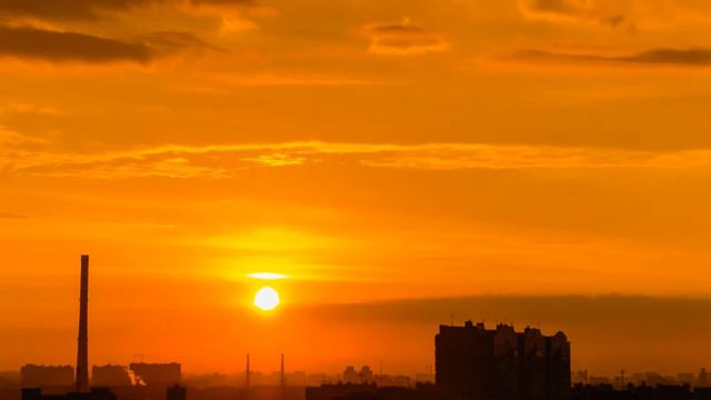 timelapse sunrise in the city смотреть онлайн