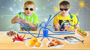 Выбери Правильную Веревку Челлендж / Ярик и Данил  устроили челлендж с веревками и едой