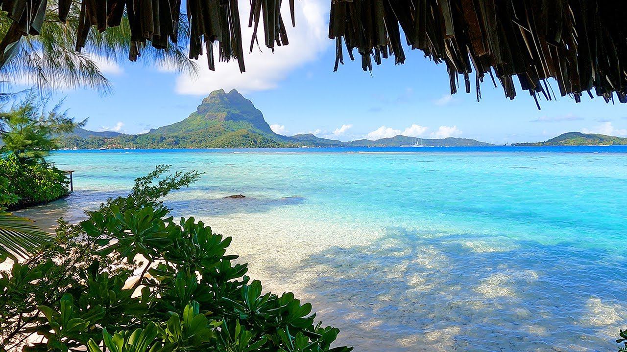 Beach View: 3 Hours of Bora Bora Ambience & Soft Ocean Sounds смотреть онлайн