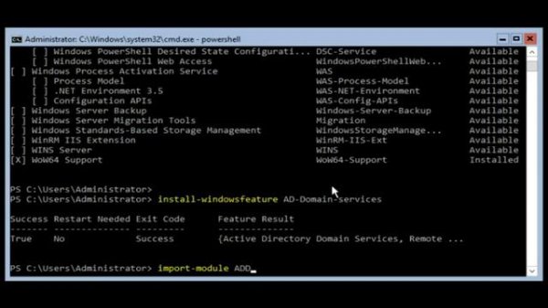 How to Install Windows Active Directory from PowerShell Command Line