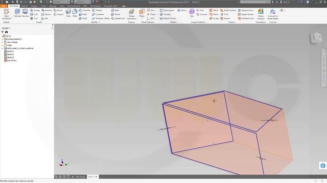 S.2 Solid to Sheet Metal - Inventor 2017 Sheet Metal Training смотреть онлайн