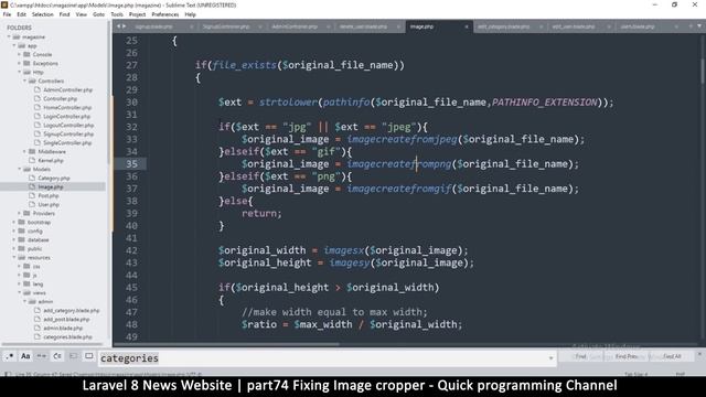 #74 Laravel 8 News Website | Fixing Image cropper class | Quick programming tutorial смотреть онлайн